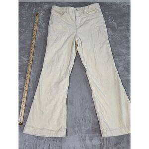 Lauren Conrad Wide Ribbed Corduroy Pants Women's Size Ivory High Rise Flare